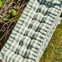 Green Gingham Garden Bench Cushion, thumbnail 3 of 5