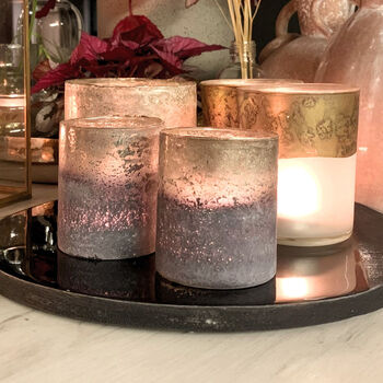 Sky High Gold And White Glass Tea Light Holder, 3 of 5