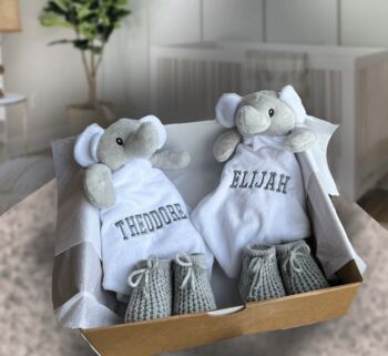 Twin Elephant Baby Gift, 2 of 4
