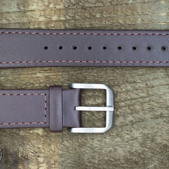 Personalised Mahogany Brown Strap For Samsung Watch, 6 of 7