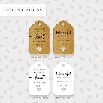 Personalised Take A Shot Wedding Favour Tag, 4 of 5