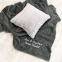 Personalised Luxury Large Super Soft Charcoal Blanket, thumbnail 1 of 8