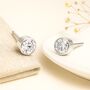 Sterling Silver April Birthstone Cz Stud Earrings, thumbnail 1 of 4