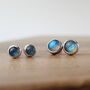 Handmade Labradorite Gemstone Stud Earrings, thumbnail 6 of 6