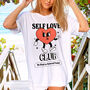 'Self Love Club' Retro Graphic Tshirt, thumbnail 1 of 9