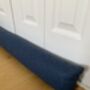 Blue Tweed Draught Excluder, Door Draught Stopper, thumbnail 4 of 4