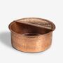 Unlacquered Solid Copper Pedicure Bowl With Footrest, 350 Mm Diameter, thumbnail 2 of 5