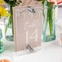 Foliage Stand Off Wedding Table Number, thumbnail 3 of 9