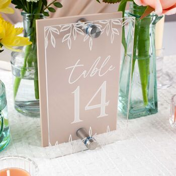Foliage Stand Off Wedding Table Number, 3 of 9