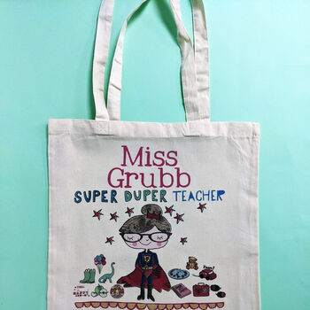 Personalised Super Duper Teacher Bag, 4 of 9