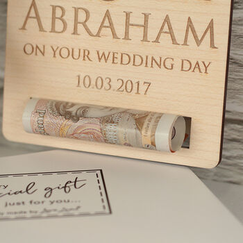 Personalised Wedding Money Voucher Holder Gift Card, 2 of 4