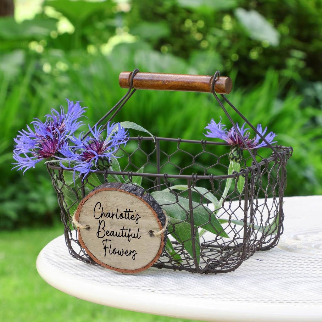 Personalised Flower Picking Trug Basket By Dibor