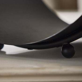 Iron Handled Black Round Log Holder, 2 of 4