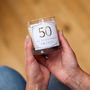 50th Birthday Personalised Candle Gift, thumbnail 3 of 5