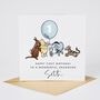 Personalised Winnie The Pooh + Friends Grandson 1st Birthday Card *Age Options, thumbnail 1 of 3