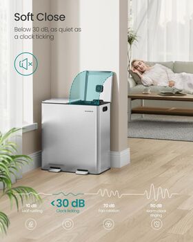 Double Rubbish Bin Recycling Pedal Can, 5 of 6