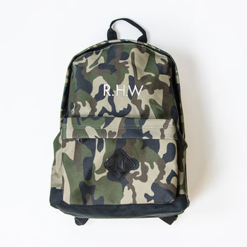 Personalised Embroidered Camo Ruck Sack, 3 of 3
