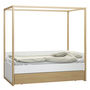 4 You 4 Poster Single Bed In White And Oak Finish, thumbnail 5 of 6