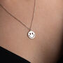 Sterling Silver Smiley Face Necklace, thumbnail 1 of 8