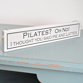 'Exercise' Hand Painted Wooden Sign, 5 of 6