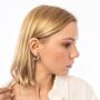 Chunky Hoop Earrings In Sterling Silver, thumbnail 3 of 9