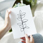 Floral Line Art Black And White Prints, thumbnail 5 of 5