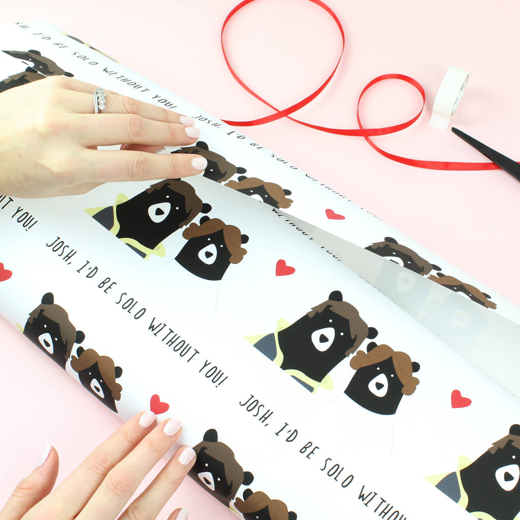 Personalised Solo, Bear Wrapping Paper, 1 of 4