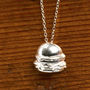Burger Emoji Sterling Silver Necklace, thumbnail 2 of 9