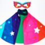 Personalised Superhero Cape Superstar Rainbow With Name, thumbnail 12 of 12