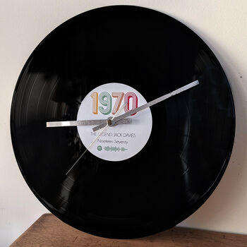 Personalised Special Year Spotify Vinyl Record Clock, 2 of 5