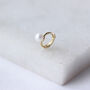 9ct Solid Gold Pearl Helix Hoop Earring, thumbnail 1 of 3
