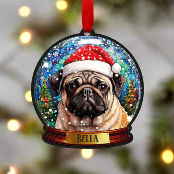 Pug Dog Tree Decoration, 5 of 6