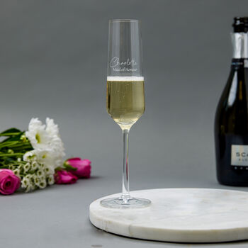 Personalised 'Maid Of Honour' Champagne Flute, 2 of 10