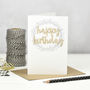 Happy Birthday Bubbles Wooden Words Card, thumbnail 1 of 3
