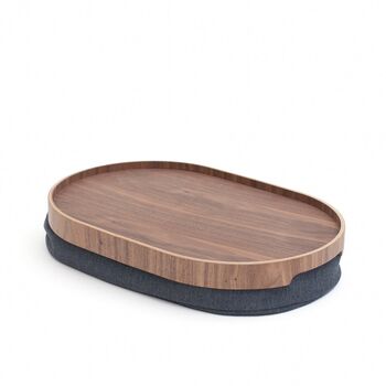Lap Tray Antislip Wood Top With Cotton Cushion, 9 of 11