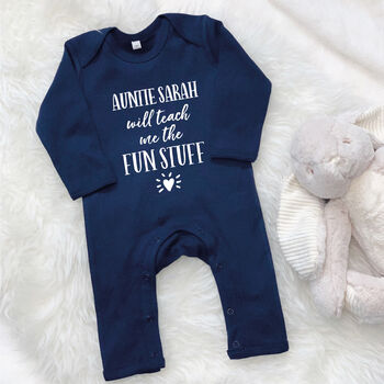 Auntie… Will Teach Me The Fun Stuff Rompersuit, 5 of 7