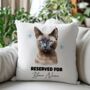 Personalised Burmese Cat Reserved For Cushion Cover, thumbnail 1 of 2