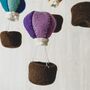 Handmade Fairtrade Felt Hot Air Balloon Mobile, thumbnail 5 of 6