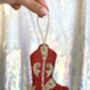 Cowboy Boot Hanging Christmas Decoration, thumbnail 6 of 8