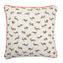 Woodland Fox And Rabbits Velvet Cushion, thumbnail 4 of 4