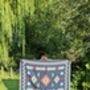 Navy Blue Aztec Blanket And Furniture Throw, thumbnail 4 of 11