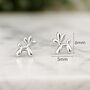 Sterling Silver Balloon Dog Stud Earrings, thumbnail 7 of 10