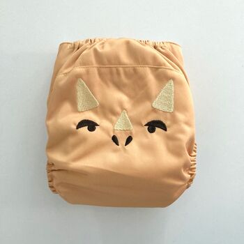 Triceratops Pocket Cloth Reusable Nappy, 2 of 4