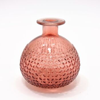 Small Recycled Glass Bud Vase | Patterned Five Colours, 4 of 5