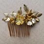 The Flora Comb Leaves Flowers Organic Bridal Bridesmaid Comb, thumbnail 6 of 12