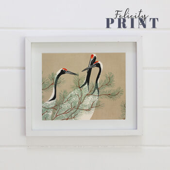 Vintage Japanese Cranes Japandi Print, 11 of 12