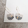 Small Gathered Leaves Earrings, thumbnail 2 of 4