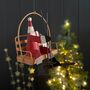 Santa In A Chair Lift Hanging Decoration, thumbnail 3 of 4