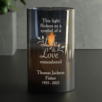 Personalised Memorial Glass LED Candle, 2 of 2