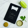 Personalised Matt Black Credit Card Bottle Opener – Mens Wedding Best Man, thumbnail 7 of 7